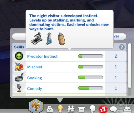 The Predator Instinct skill in the skill panel