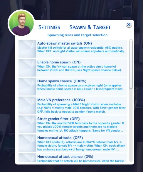 The master switch ON, with home spawn underneath it. This is all you need.
